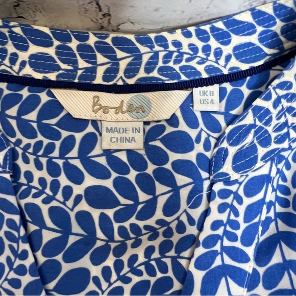 Boden Olive Blouse in Meadow Spring Vine WA771 Size 4 - Picture 5 of 9